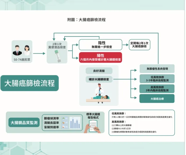 大腸癌篩檢流程：從糞便潛血到大腸鏡