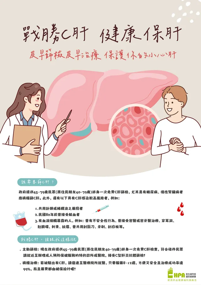 戰勝C肝，健康保肝：C型肝炎篩檢須知